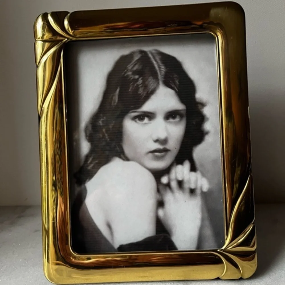 Solid Brass Photo Frame 6.5”x8.5” Vintage for 5”x7” photo..